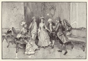 Skandal Okulu (chromolitho) için İllüstrasyon