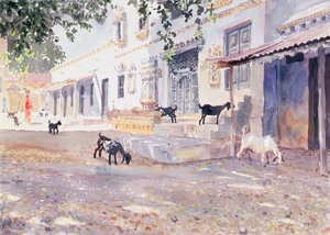 Hint Keçileri (kağıt üzerine sulu boya) by Lucy Willis