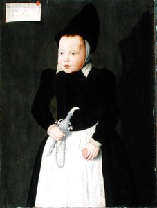Rinkelbel Tutan Bir Çocuğun Portresi (panelde yağlı boya) by Ludger Tom the Younger Ring