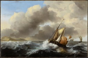 Ağır Denizde Açık Denizde Balıkçı Gemileri, 1864 by Ludolf Backhuysen