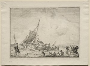 Bir Geminin Fırlatılması, 1701. by Ludolf Backhuysen