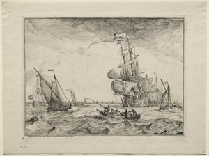 Tam Yelken Altında Gemiler, 1701. by Ludolf Backhuysen