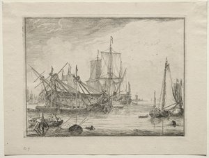 Onarım Altındaki Gemiler, 1701. by Ludolf Backhuysen