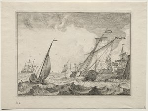 Bir Fırtınada Gemiler, 1701. by Ludolf Backhuysen