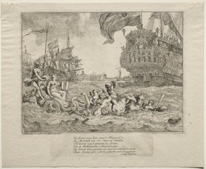 Neptün Arabasındaki Amsterdam Binicisinin Kişileştirilmesi, 1701. by Ludolf Backhuysen