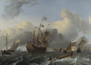 Amiral gemisi Eendracht ve Hollandalı Savaş Adamları Filosu, c. 1670