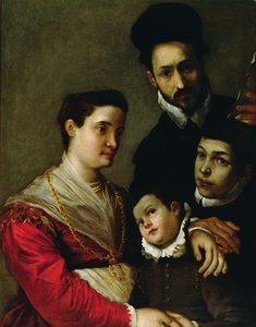 Tacconi ailesinin portresi (tuval üzerine yağlı boya) by Ludovico Carracci