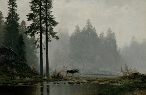 Sonbahar Sisi (tuval üzerine yağlı boya) by Ludvig Skramstad
