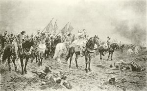 Lutzen savaşından önce Gustavus Adolphus (gravür)
