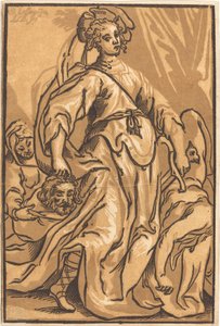 Judith ve Holofernes by Ludwig Büsinck after Georges Lallemand