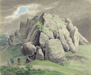 Gudensberg yakınlarındaki Scharfenstein by Ludwig Emil Grimm