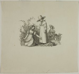 Piknik Sepetli Aile by Ludwig Ferdinand Schnorr von Carolsfeld