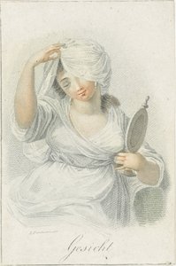 Görme Yüz (nesne üzerindeki başlık) Kadın figürleriyle temsil edilen beş duyu (dizi adı) Die Funf Sinne (dizi adı) by Ludwig Gottlieb Portman