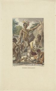 Teepee önünde Iroquois ailesi Kuzey Kızılderilileri (nesnedeki başlık)