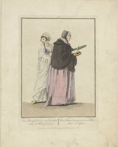 Anne ve kızı kiliseye giderken Eene Burger Vrouw en Daughter; kiliseye gitmek / Une Femme burjuva ve sa Fille, allant à l'Eglise (nesnenin başlığı)