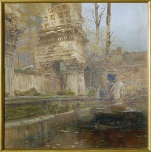 Schoenbrunn Sarayı parkındaki Roma kalıntısı, Viyana by Ludwig Roesch