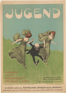 Jugend dergisinin afişi by Ludwig von Zumbusch