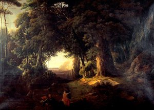 Clorinda'nın vaftizi, Luigi Ashton (1824-1884), tuval üzerine yağlı boya, 87x120 cm by Luigi Ashton
