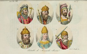 1. Rurik 2. Kievli İgor 3. Olga 4. Sviatoslav 5. Büyük Vladimir 14. Giulio Ferrario