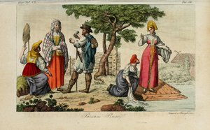 Rus Köylüleri. Eski ve Modern Gümrük veya Devlet Tarihinden İllüstrasyon… Giulio Ferrario, 1831