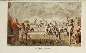 Rus hamamı. Eski ve Modern Gümrük veya Devlet Tarihinden İllüstrasyon… Giulio Ferrario, 1831