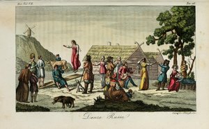 Rus dansı. Giulio Ferrario, 1831, Eski ve Modern Gümrük veya Hükümet Tarihinden İllüstrasyon