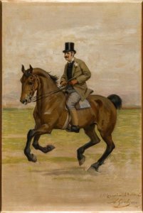 Vittorio Matteo Corcos zu Pferde by Luigi Gioli