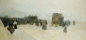 Place de la Concorde ve Palais Bourbon, by Luigi Loir