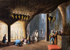 Doğuş Mağarası, Kudüs by Luigi Mayer