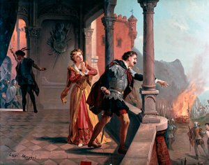Manrico aria için illüstrasyon, Di quel pira Act III, Il Trovatore