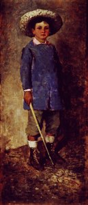 Bir çocuğun portresi, Luigi Nono (1850-1918), ahşap panel üzerine yağlı boya.