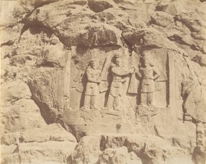 7 [Tag-e Bustan, II. Şapour'un Taç Verme Töreni, Kirmanşah], 1840'lar-60'lar. by Luigi Pesce