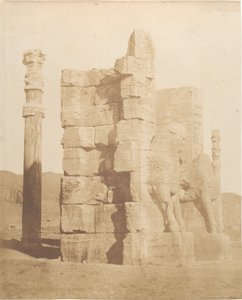 Persepolis kalıntılarının Porta di girişi, 1858. by Luigi Pesce