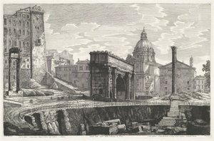 De Zuil van Phocas op het Forum Romanum Veduta dello scavo della Colonna di Foca (nesne üzerindeki başlık)