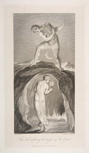 Mezarın Girintilerini Keşfeden Ruh, Mezardan Bir Şiir, Robert Bl..., 1 Mart 1813. by Luigi Schiavonetti