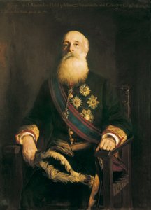 Alejandro PIDAL Y MON'un (1846-1913) portresi Katolik Birliği grubunun İspanyol politikacı üyesi. Luis MENENDEZ PIDAL'in (1861-1932) tablosu by Luis Menendez Pidal