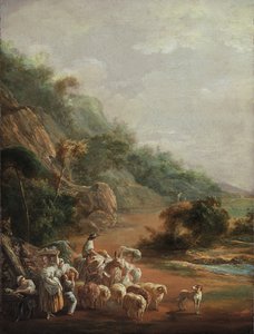 "Köylülerle Sahne" (Köylülerle Sahne) Luis Paret y Alcazar (1746-1799) - 1786 - Tuval üzerine yağlı boya - Boyut 48x37.2 cm Museo de Bellas Artes de Bilbao