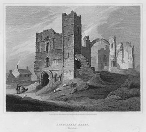 Lindisfarne Manastırı, Batı Cephesi (gravür)