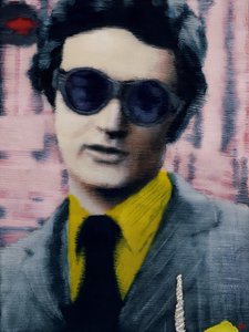 Nathan, c.2012 (kağıt üzerine akrilik boya) by Luke Waller