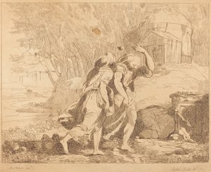 İki Kaçan Figür by Lydia Bates after John Hamilton Mortimer