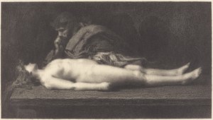 Ephraimli Levite ve Ölü Karısı by M.G. Fuchs after Jean Jacques Henner