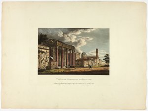 Antoninus ve Faustina Tapınağı, Roma Harabelerinden otuz altı numaralı levha by M. Dubourg