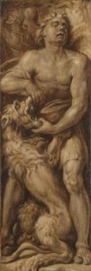 Aslan Parçalayan Samson by Maarten van Heemskerck