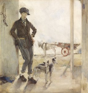 Coster with Dogs (tuval üzerine yağlı boya)