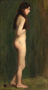 Studio Nude in Green (tuval üzerine yağlı boya)