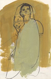 Eskiz defteri 22, 2025 (kağıt üzerine tempera boya, mürekkep) by Madgalena Morey