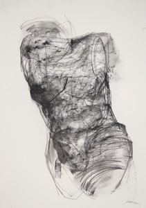 Torso 2, 2022 (kağıt üzerine karakalem) by Madgalena Morey