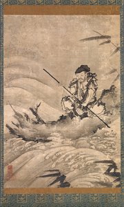 Çinli Kaşif Zhang Qian, bir Sal üzerinde, 16. yüzyılın ortalarında. by Maejima Soyu
