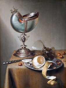Nautilus Cup ile Natürmort, c.1650