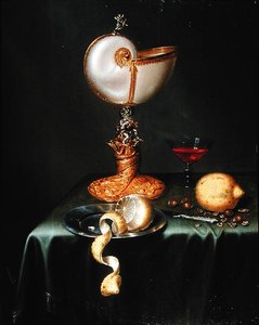 Nautilus Bardaklı Natürmort (panelde yağ)